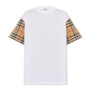 Katoenen T-shirt Burberry , White , Dames