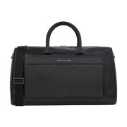 Zwarte Monogram Duffle Weekendtas Tommy Hilfiger , Black , Heren