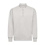 Grijze Half-zip Sweatshirt Mêlee Effect JW Anderson , Gray , Heren