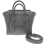 Pre-owned Leather celine-bags Celine Vintage , Gray , Dames