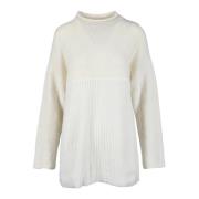 Zachte Alpaca Wolmix Trui Alpha Studio , White , Dames