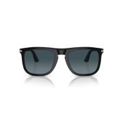 Vierkante pilotenzonnebril met blauw verloopglas Persol , Black , Here...