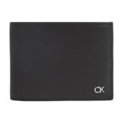 Zwarte Trifold Portemonnee met Muntvak Calvin Klein , Black , Heren