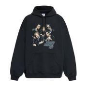 Bedrukte Sweatshirt Vetements , Black , Heren