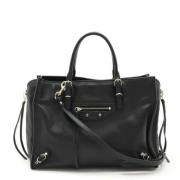 Pre-owned Leather handbags Balenciaga Vintage , Black , Dames