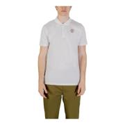 Lente/Zomer Katoenen Heren T-Shirt Aquascutum , White , Heren