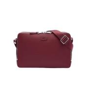 Chantaco Heren Pouch Espresso Leer Lacoste , Red , Dames