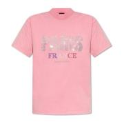 T-shirt met logo Balenciaga , Pink , Dames