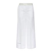 Broek met vouwen Victoria Beckham , White , Dames