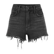 Zwarte Denim Bite Shorts Alexander Wang , Black , Dames