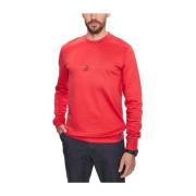 Rode Ronde Hals Katoenen Sweatshirt Jack & Jones , Red , Heren