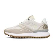 Taupe Lage Sneakers met Leren en Suède Overlays Floris van Bommel , Be...