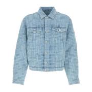 Stijlvol Geborduurd Denimjack Kenzo , Blue , Heren