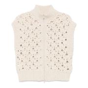 Kasjmier Paillet Cardigan Sweater Brunello Cucinelli , Beige , Dames