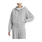 Hoodie van katoen en Lurex met lange mouwen Peserico , Gray , Dames