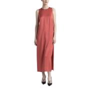 Viscose satijnen lange jurk Peserico , Red , Dames