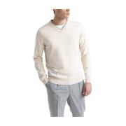 Wol, zijde en kasjmier V-hals trui Peserico , Beige , Heren