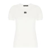 Casual Katoenen T-Shirt voor Mannen Dolce & Gabbana , White , Dames