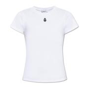 T-shirt met borduursel Alexander McQueen , White , Dames