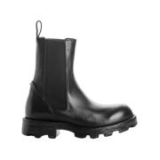 Stevige leren laarzen met rubberen zool Diesel , Black , Dames