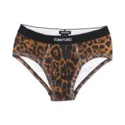 Luipaardprint Briefs Bruin Ondergoed Tom Ford , Brown , Heren