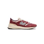 Unisex Suède en Mesh Sneakers New Balance , Red , Heren