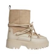 Beige Shearling Enkel Snowboot Tommy Hilfiger , Beige , Dames