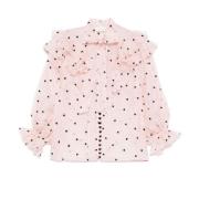 Roze Crush Blouse Knoop Kraag Zimmermann , Pink , Dames