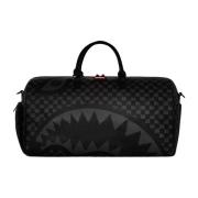 Zwarte Duffle Tas Hangover Drip Check Sprayground , Black , Unisex