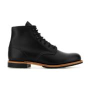 Zwarte leren enkellaarzen Red Wing Shoes , Black , Heren