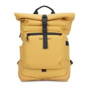 Roltop Stoffen Rugzak Piquadro , Yellow , Unisex