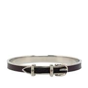 Pre-owned Leather bracelets Hermès Vintage , Black , Dames