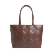 Bruine Diamant Quilt Shopper Handtas Calvin Klein , Brown , Dames