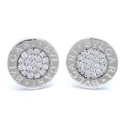 Pre-owned Metal earrings Bvlgari Vintage , White , Dames