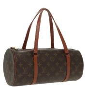 Pre-owned Canvas handbags Louis Vuitton Vintage , Brown , Dames