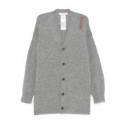 Geborduurde Grijze Cardigan Sweater Marni , Gray , Heren