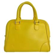 Pre-owned Leather handbags Loewe Pre-owned , Yellow , Dames