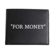 Klassieke Bifold Zwart Wit Quote Boek Off White , Black , Heren