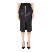 Elegante Zwarte Midi Rok Liu Jo , Black , Dames