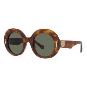 Ronde zonnebril met groene lens Loewe , Brown , Dames