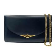 Pre-owned Leather crossbody-bags Cartier Vintage , Blue , Dames