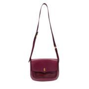 Pre-owned Leather shoulder-bags Cartier Vintage , Red , Dames