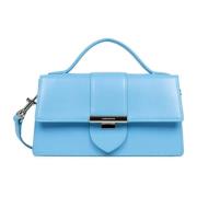 Flap Tas met Metalen Sluiting Lancaster , Blue , Dames