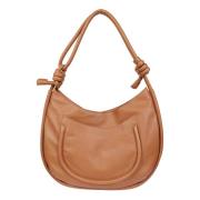 Beige leren knoop tas Zanellato , Brown , Dames