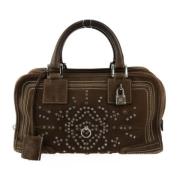 Pre-owned Suede handbags Loewe Pre-owned , Brown , Dames