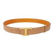 KenyaT Timeless Leren Riem Tod's , Brown , Dames