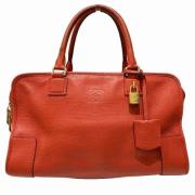 Pre-owned Leather handbags Loewe Pre-owned , Orange , Dames