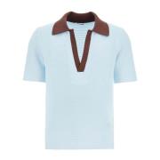 Gestreepte korte mouwen poloshirt Jil Sander , Blue , Heren