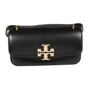 Zwarte gladleren crossbodytas Tory Burch , Black , Dames