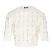 Witte Trui met Gesloten Mouw Liu Jo , White , Dames